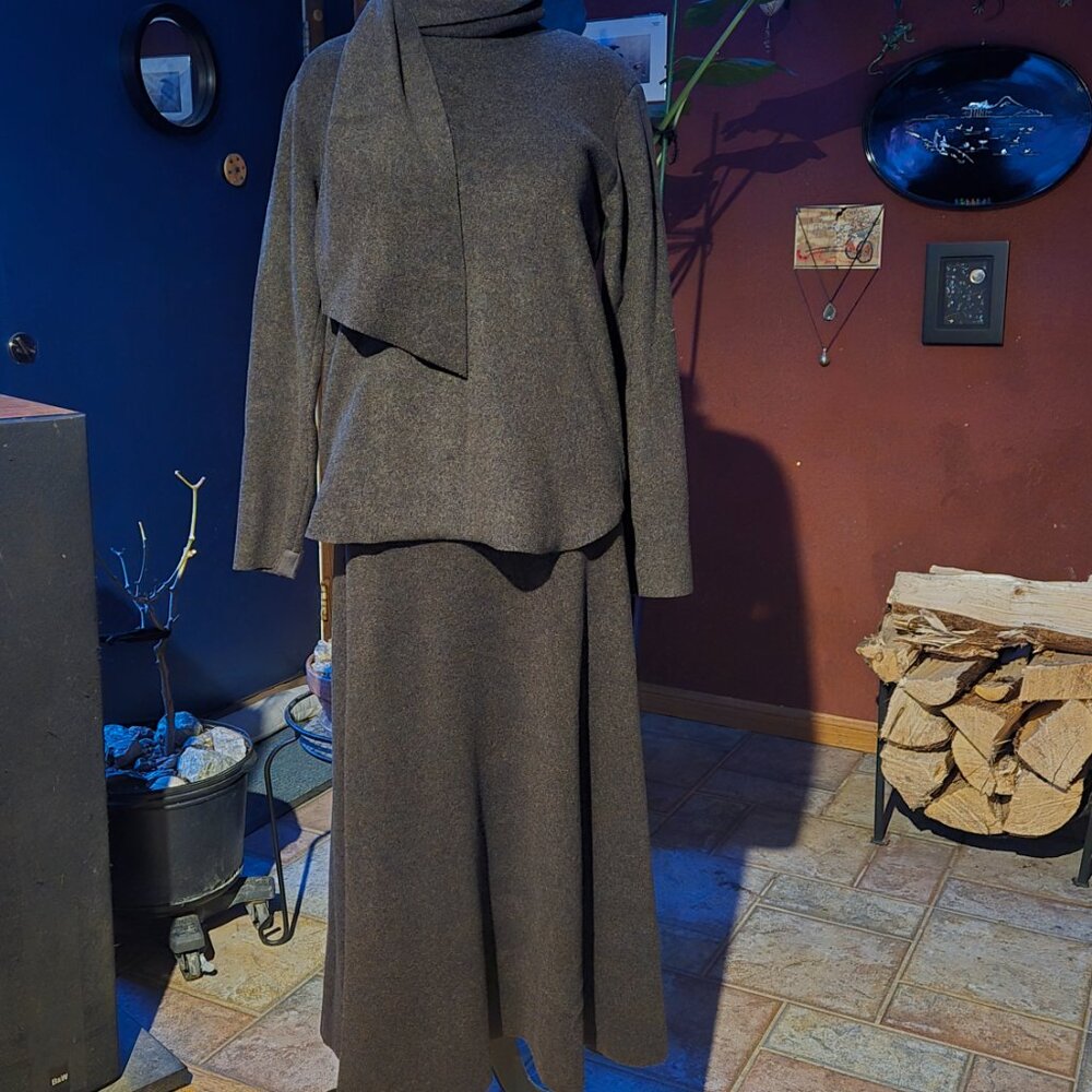 Henriette Steffensen Fleece Long Flared Skirt Chokolate L